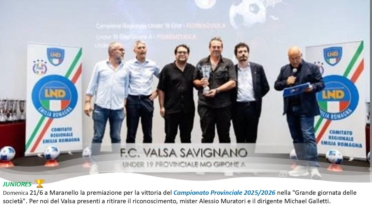 Campioni Provinciali U19 25/26