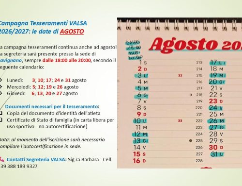 Iscrizioni Nuovi Tesserati 26/27