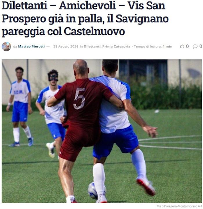 Risultati Amichevoli 1^Categoria