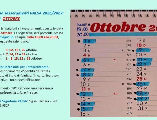 Ottobre Iscrizioni 26/27