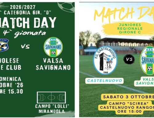 Programma Weekend   1^Squadra e Juniores
