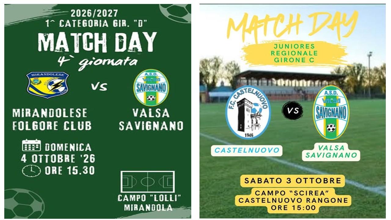 Programma Weekend  1^Squadra e Juniores